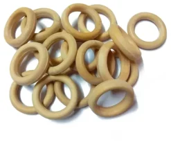 Outlet SUPER OFERTA **40%** Pack 12 arandelas de madera 8mm Bisutería