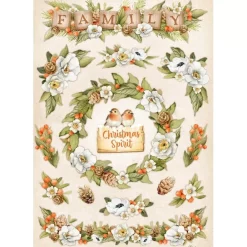 Sale SUPER OFERTA **40%** Papel de arroz Family Garlands Valley 21x29cm Decoupage|Papeles