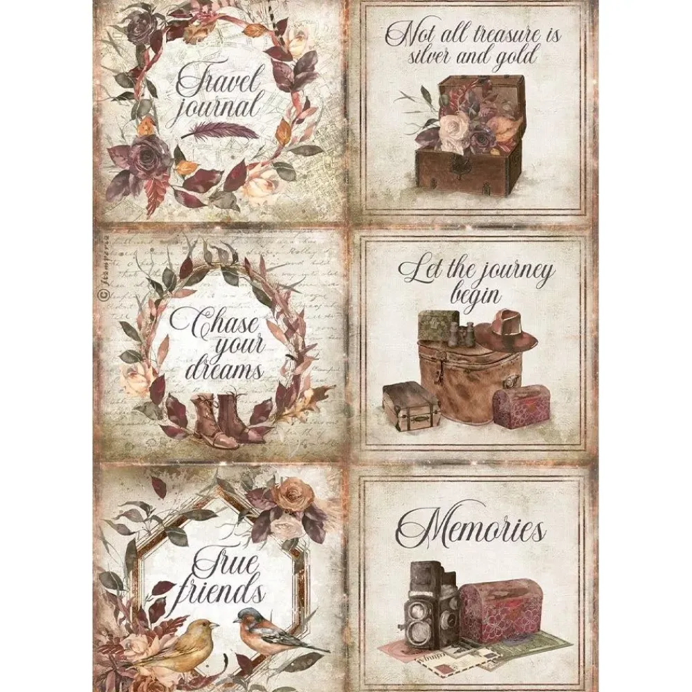 Hot SUPER OFERTA **30%** Papel de Arroz Cards Romantic Our Way 21x29cm Papeles|Decoupage