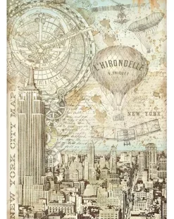 SUPER OFERTA **30%** Papel de Arroz Mapa Sir Vagabond Aviator 21x29cm Decoupage|Papeles