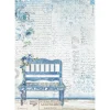 New SUPER OFERTA **40%** Papel de arroz Banco Blue Land 21x29cm Papeles|Decoupage
