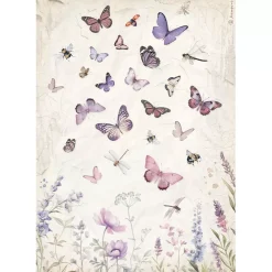 Sale SUPER OFERTA **30%** Papel de arroz Mariposas Lavender 21x30cm Papeles|Decoupage