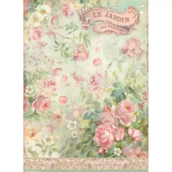 Outlet SUPER OFERTA **30%** Papel de arroz Le Jardin Des Parfums Rose Parfum 21x29.7cm Papeles|Decoupage