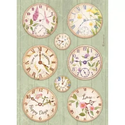 Discount SUPER OFERTA **40%** Papel de Arroz Relojes Welcome Home Create Happiness 21x29cm Decoupage