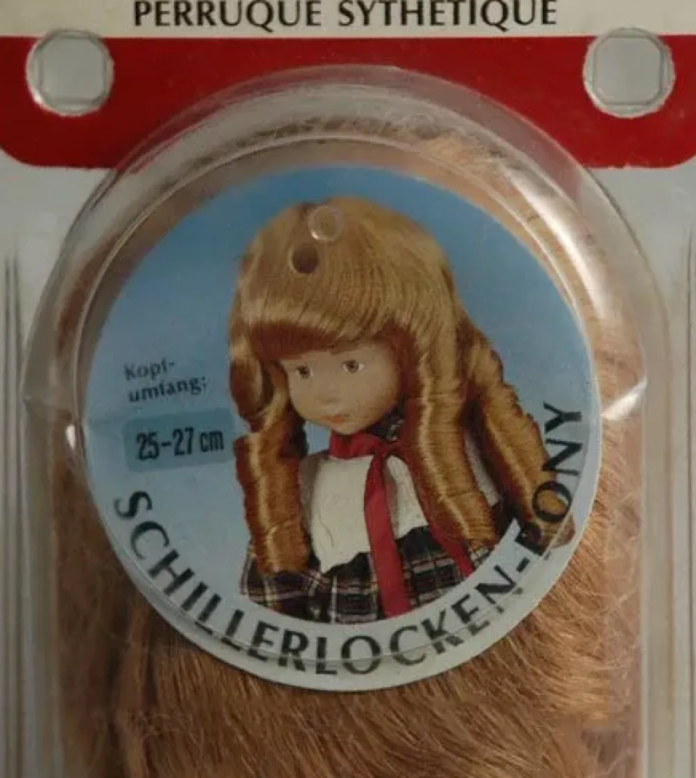 New SUPER OFERTA **40%** Peluca color Rubio con tirabuzones pelo sintético Karin - Synthetical Doll Wig Rubio con tirabuzones 25-27cm. Telas, Sedas Y Fieltro|Pelucas