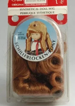 Online SUPER OFERTA **40%** Peluca color Roble con tirabuzones pelo sintético Karin - Synthetical Doll Wig Roble con tirabuzones 25-27cm. Telas, Sedas Y Fieltro|Pelucas
