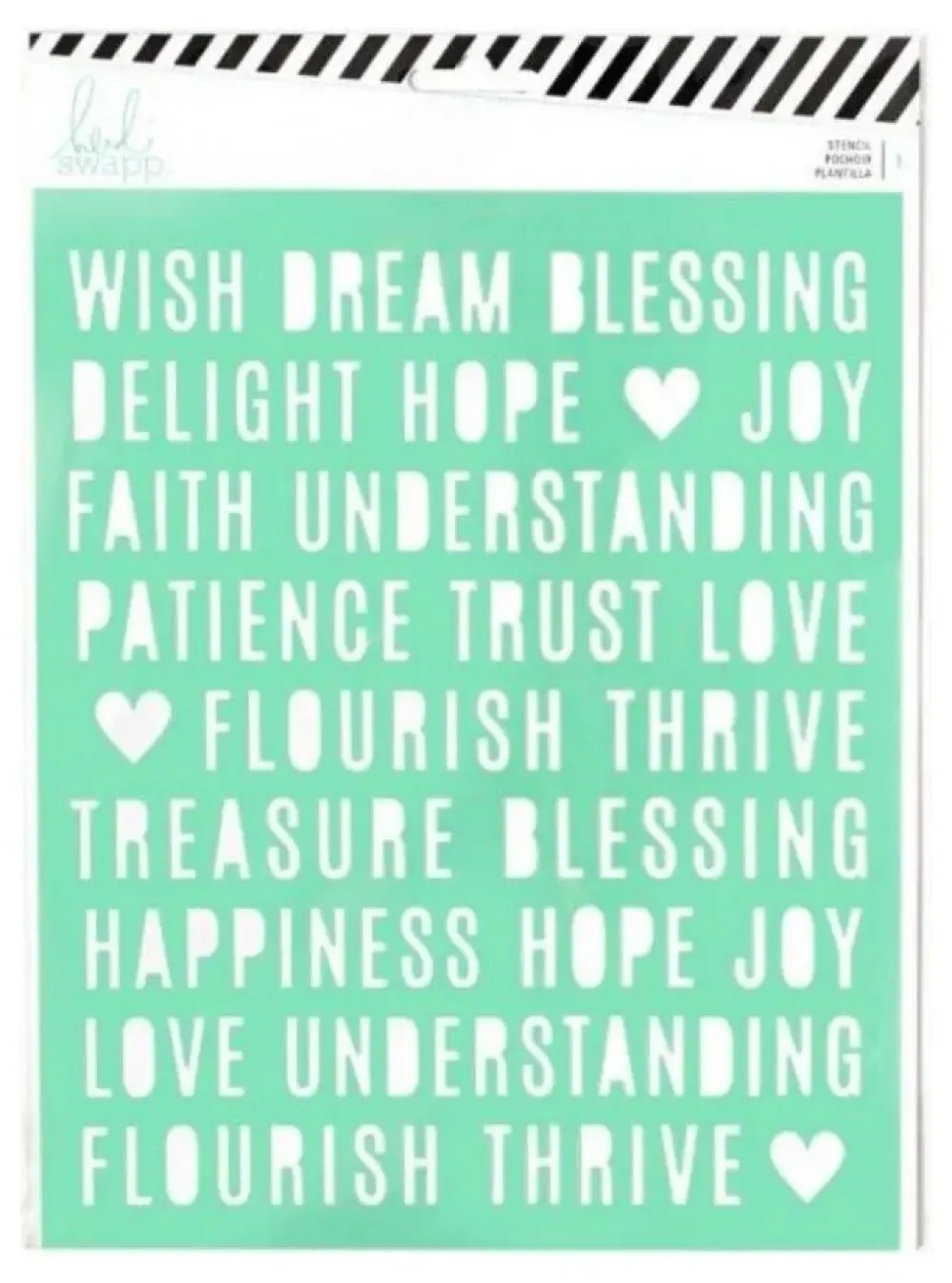 Outlet SUPER OFERTA **40%** Plantilla de stencil Wish Heidi Swapp Plantillas