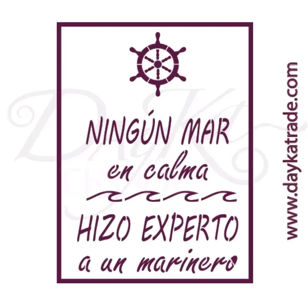 New SUPER OFERTA **50%** Plantilla de Stencil V-281 Timón y texto Dayka 15x21cm Plantillas