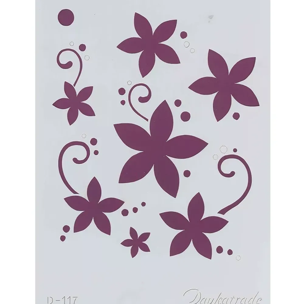 New SUPER OFERTA **50%** Plantilla de Stencil D-117 Margaritas 15x21cm Dayka Plantillas