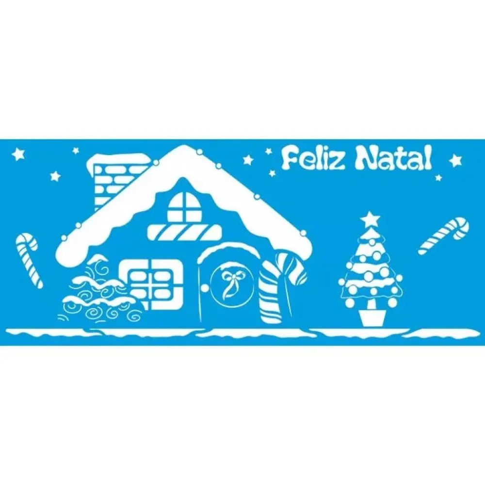 New SUPER OFERTA **40%** Plantilla de Stencil Casa de jengibre 6,5x17cm. STNG-007 Plantillas