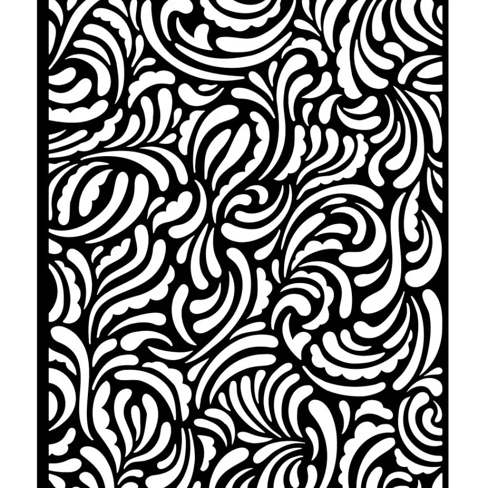 Online SUPER OFERTA **40%** Plantilla de stencil Textura Songs Of The Sea 20x25cm Plantillas