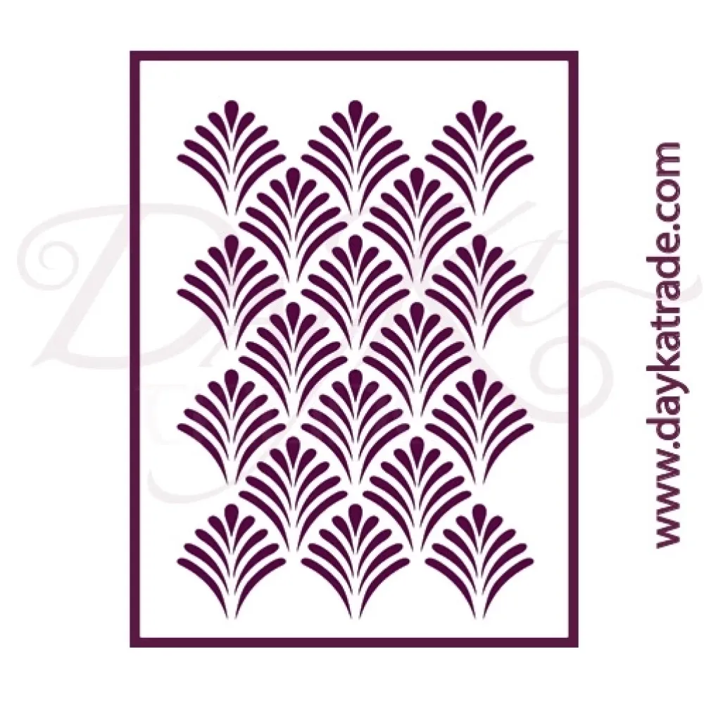 Discount SUPER OFERTA **40%** Plantilla de Stencil A5 V-343 Fondo Hojas Palmera 15x21cm Dayka Plantillas