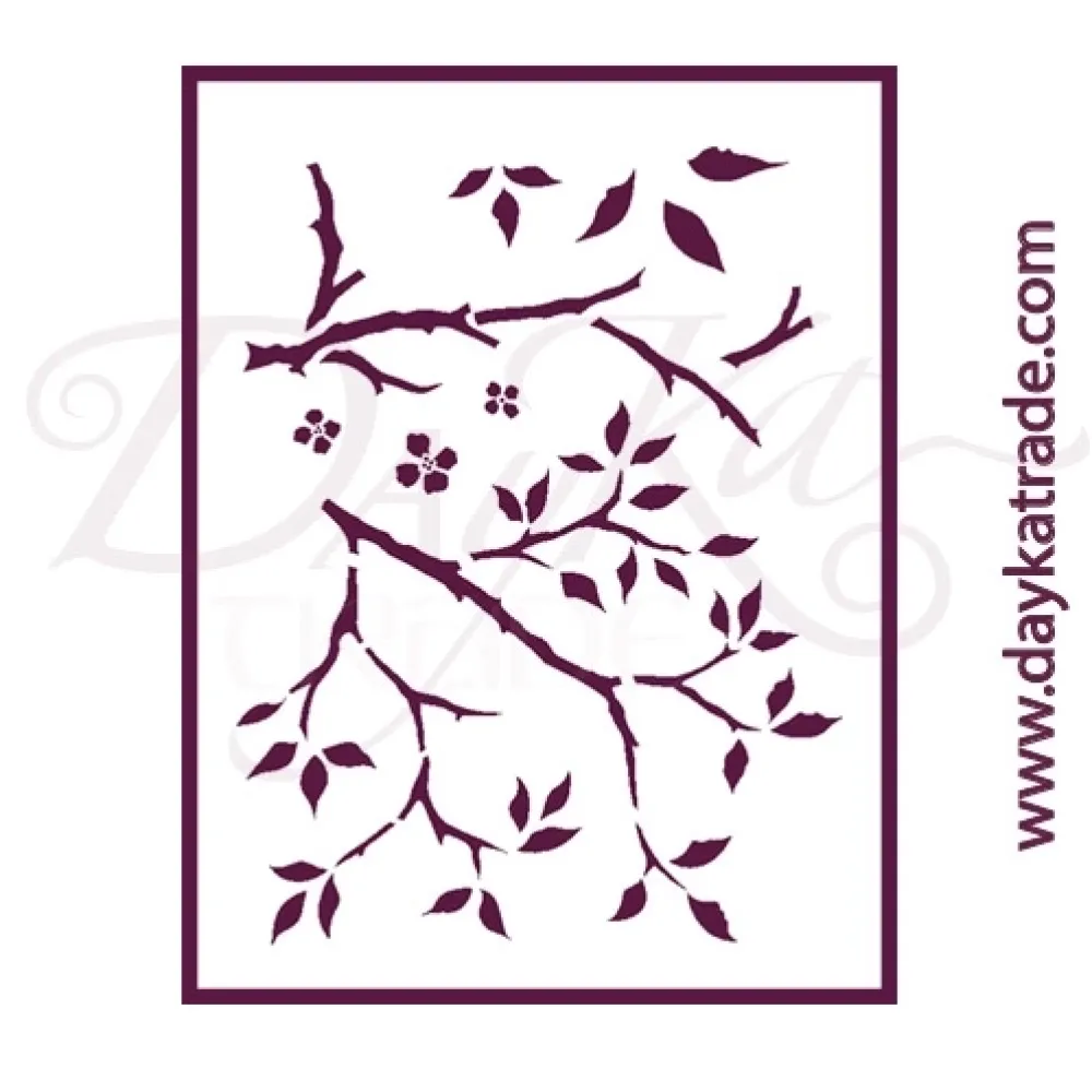Sale SUPER OFERTA **40%** Plantilla de Stencil T-3262 Fondo Ramas 21x30cm Dayka Plantillas