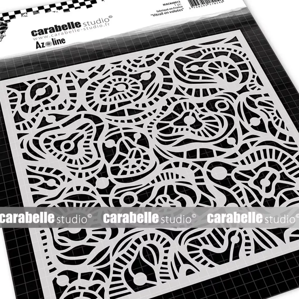 Hot SUPER OFERTA **40%** Plantilla de Stencil Vitral Remolinos 15x15cm Plantillas