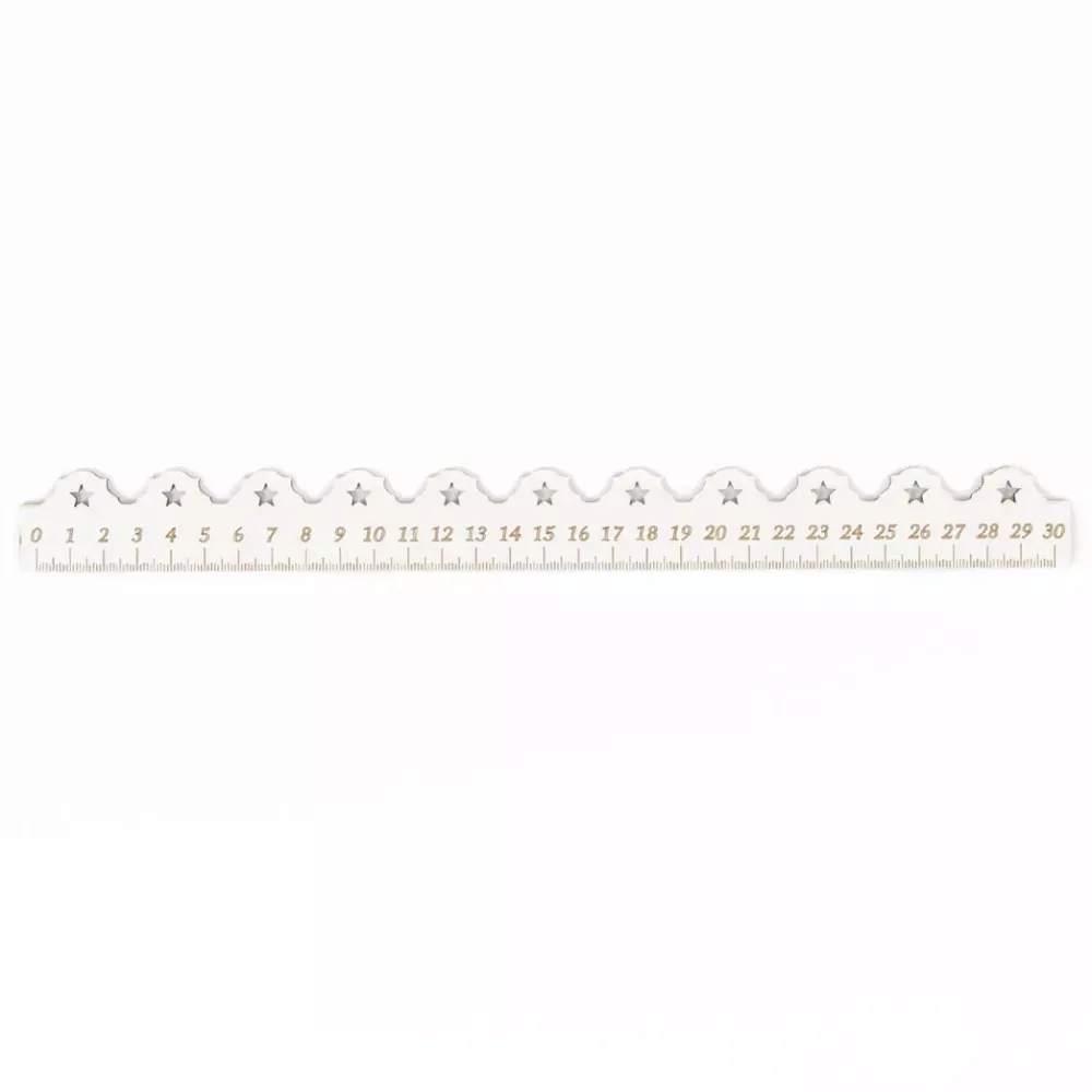 Online SUPER OFERTA **40%** Regla de Madera Con Estrellas Troqueladas Dayka 30cm Herramientas De Corte