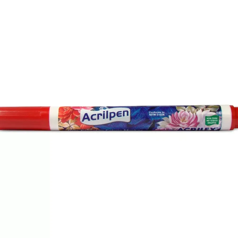 SUPER OFERTA **40%** Rotulador Textil Acrilpen Rojo Fuego Acrilex Rotuladores