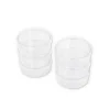 Discount SUPER OFERTA **40%** Set 6 cajas de plástico transparente con tapa circular 4x1,5cm Organización