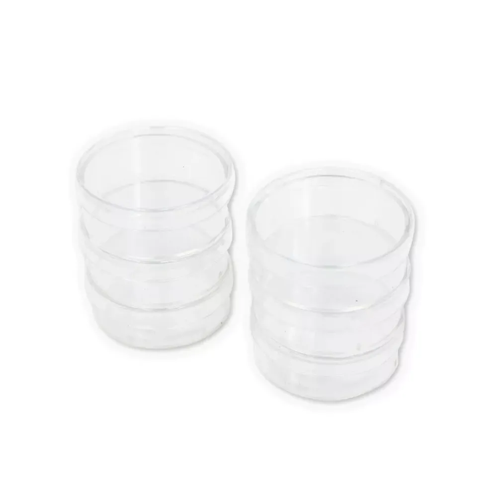 Discount SUPER OFERTA **40%** Set 6 cajas de plástico transparente con tapa circular 4x1,5cm Organización
