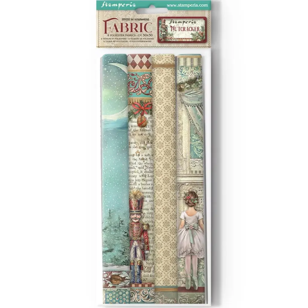 Discount SUPER OFERTA **30%** Set 4 hojas de tela Fabric The Nutcracker Telas, Sedas Y Fieltro