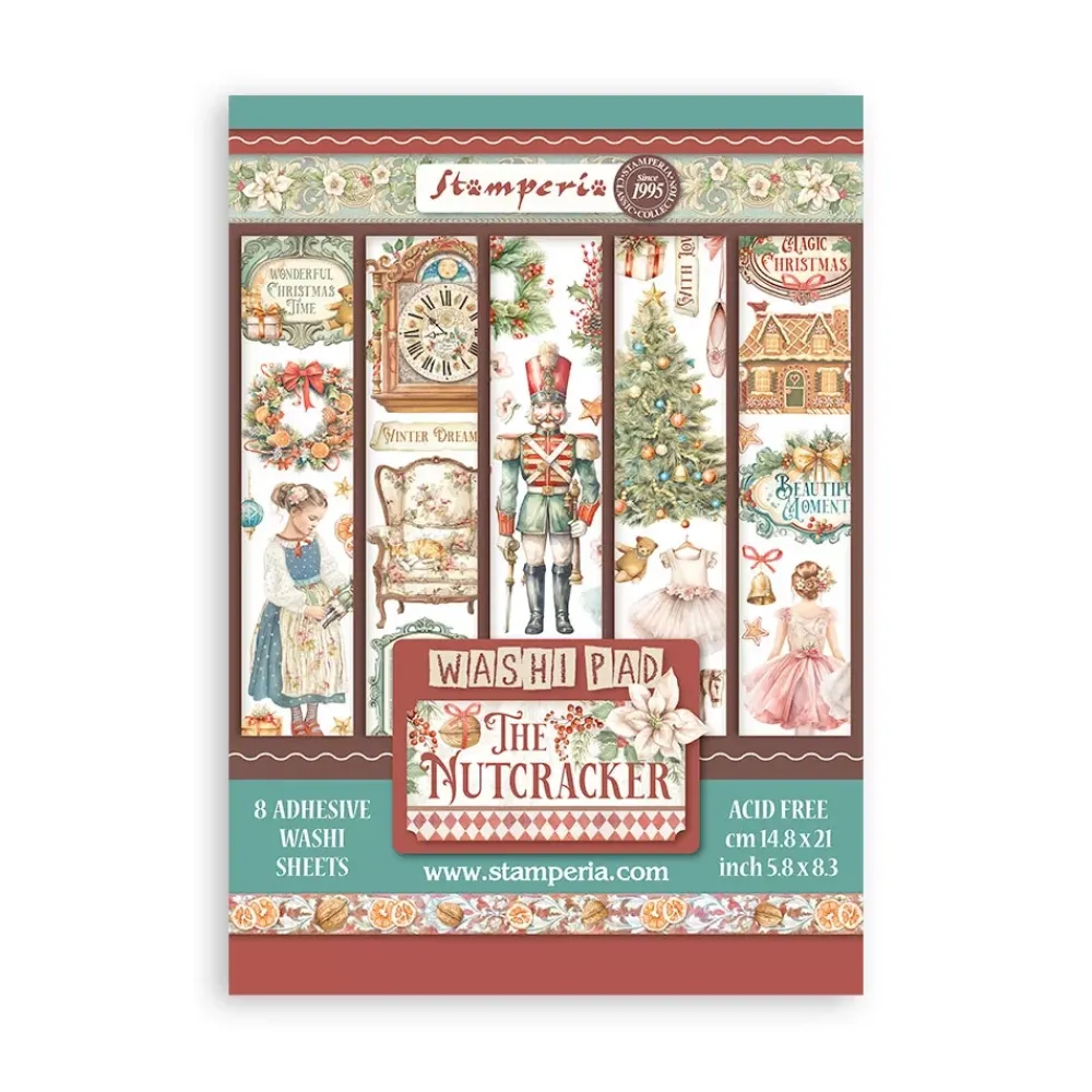 Clearance SUPER OFERTA **30%** Set 8 hojas de Washi tape The Nutcracker Papeles