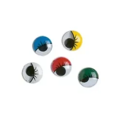 Hot SUPER OFERTA **40%** Set 10 Ojos Movibles Redondos 5 Colores 7mm Goma Eva Fofuchas