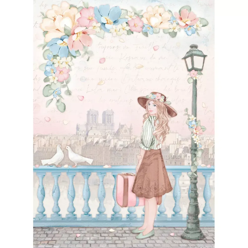 SUPER OFERTA **40%** Set 6 papeles de arroz Oh là là! 21x29cm Papeles|Decoupage