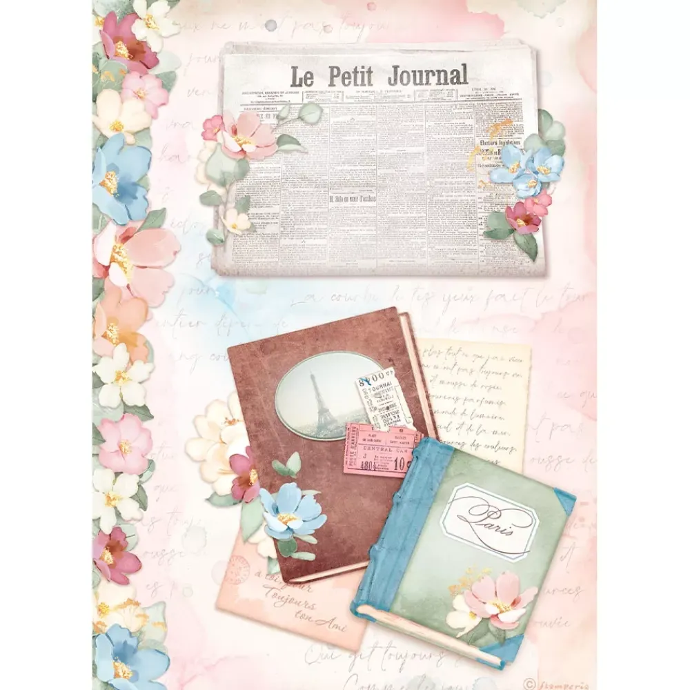SUPER OFERTA **40%** Set 6 papeles de arroz Oh là là! 21x29cm Papeles|Decoupage
