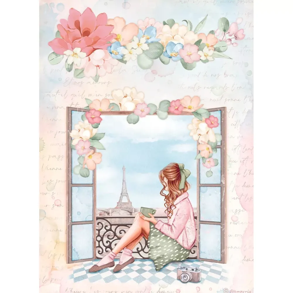 SUPER OFERTA **40%** Set 6 papeles de arroz Oh là là! 21x29cm Papeles|Decoupage