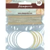 Best SUPER OFERTA **60%** Set de 10 Tags Circulares Marrón y Blanco de 4 cm Navidad