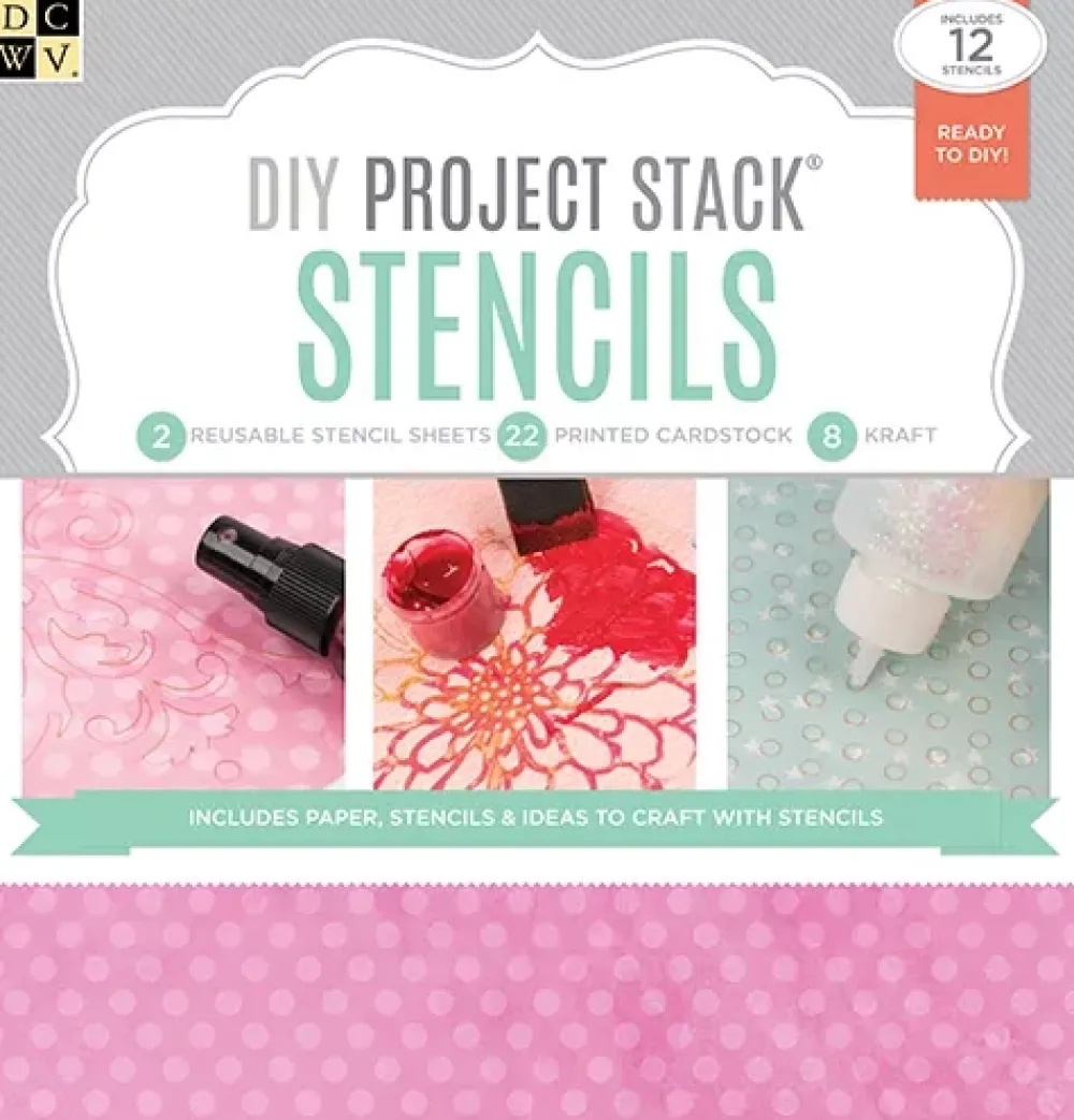 New SUPER OFERTA **40%** Set de Scrapbooking Stencils DIY Project Stack 30x30cm Plantillas