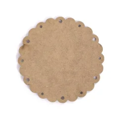 SUPER OFERTA **40%** Silueta de Madera Círculo Festoneado 12,5cm Maderas