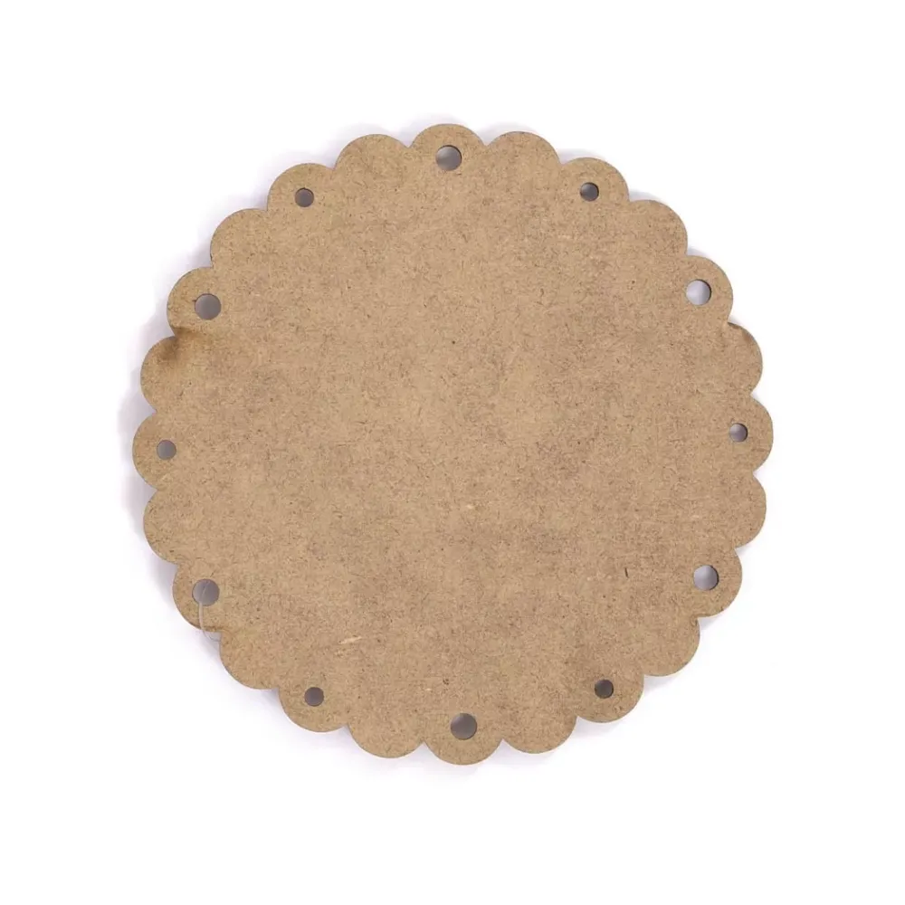 SUPER OFERTA **40%** Silueta de Madera Círculo Festoneado 12,5cm Maderas
