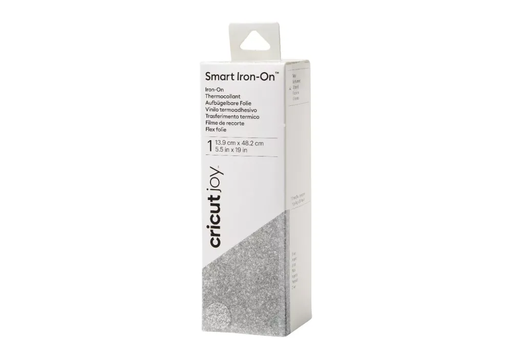 Hot SUPER OFERTA **40%** Vinilo Smart Iron On Termotransferible Glitter Plateado Joy 13x48cm Silhouette