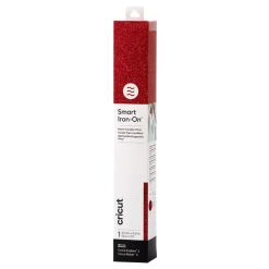 Hot SUPER OFERTA **40%** Vinilo Smart Iron On Termotransferible Glitter Rojo Maker 3/Explore 3 33x90cm Silhouette