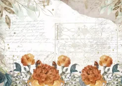 Sale Tela de Encuadernar Flores y Manuscrito The Kingdom of the Elves 70x50cm Telas, Sedas Y Fieltro