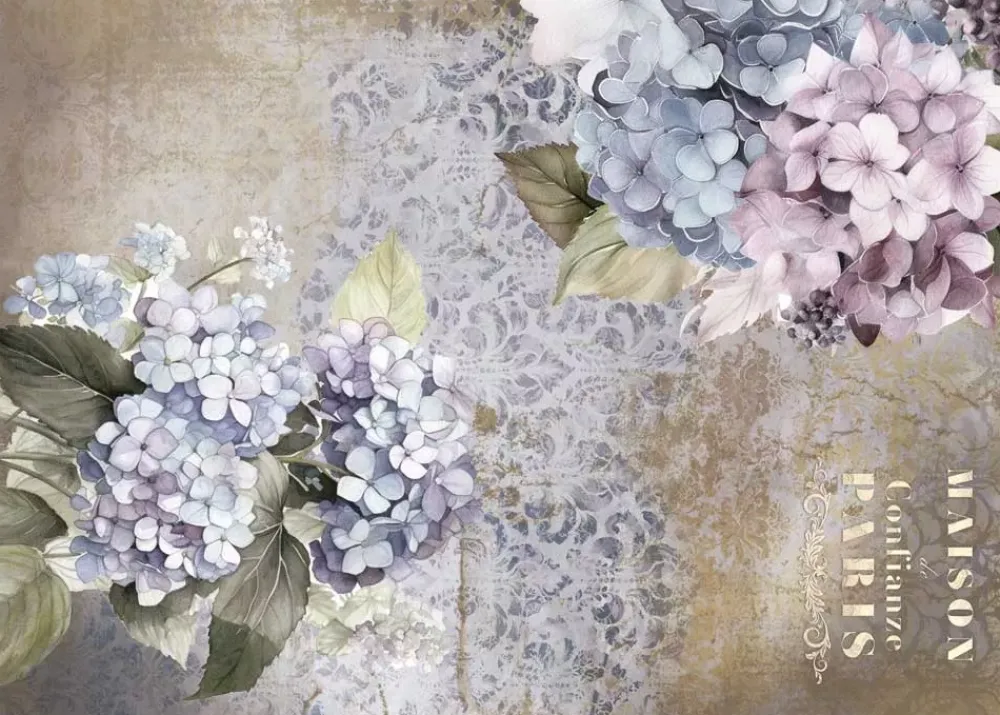 Best Tela de Encuadernar Hydrangeas II La Vie en Fleurs 70x50cm Telas, Sedas Y Fieltro