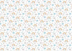 Discount Tela de Encuadernar Rainbow Flowers 70x50cm Telas, Sedas Y Fieltro