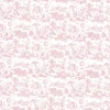 Clearance Tela de Encuadernar Toile de Jouy Rosa Bebé 70x50cm Telas, Sedas Y Fieltro