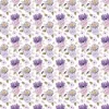 Tela de Encuadernar Violet Blossoms 70x50cm Telas, Sedas Y Fieltro
