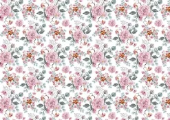 Sale Tela de Encuadernar Wild Roses 70x50cm Telas, Sedas Y Fieltro