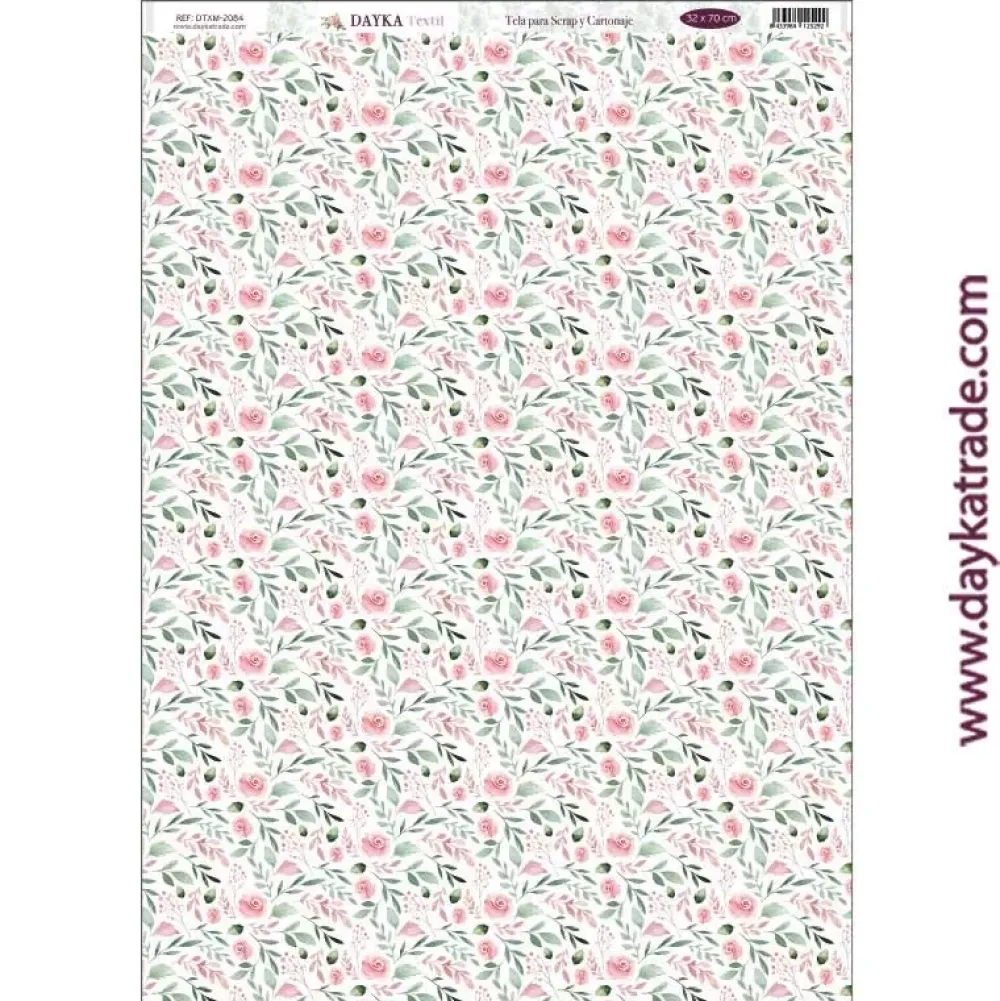 Discount Tela DTXM-2084 Patrón Flores Puro Amor Rosas Dayka 30X70cm Telas, Sedas Y Fieltro