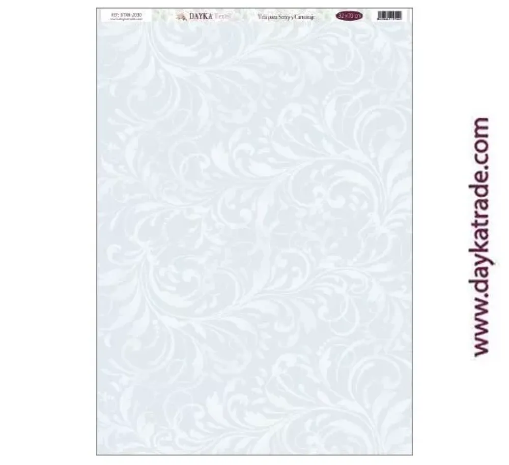 Best Tela DTXM-2030 Patrón Fondo Floral Azul Bendiciones Dayka 33x70cm Telas, Sedas Y Fieltro
