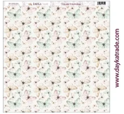 Best Tela DTXS-1011 Fondo Mariposas Recién Casados Dayka 30x30cm Telas, Sedas Y Fieltro