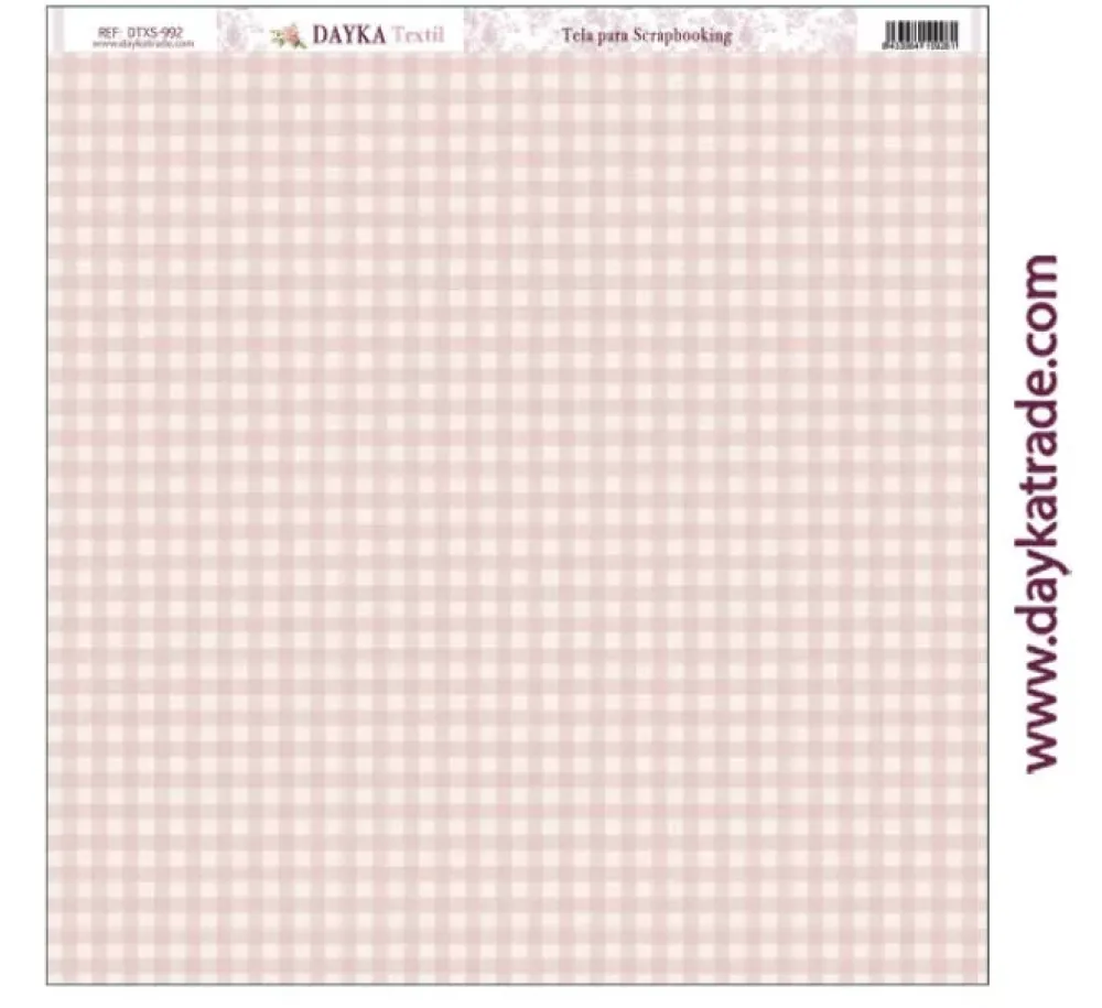 Sale Tela DTXS-992 Vichy Rosa Hoy Es Mi Día Niña Dayka 30x30cm Telas, Sedas Y Fieltro