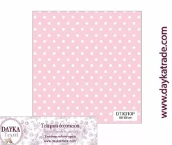 Best Tela para Decoración #10 Puntos o topos rosas 50x100cm. Dayka Telas, Sedas Y Fieltro