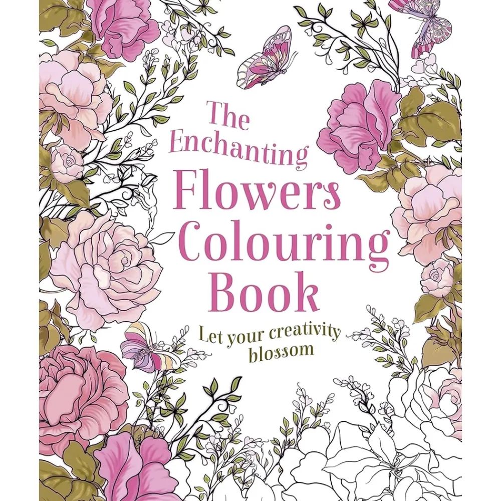Clearance The enchanting flowers colouring book Colorear