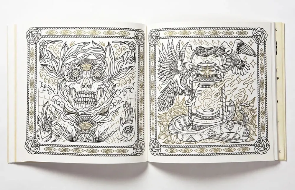 The Tattoo Flash Colouring Book Colorear