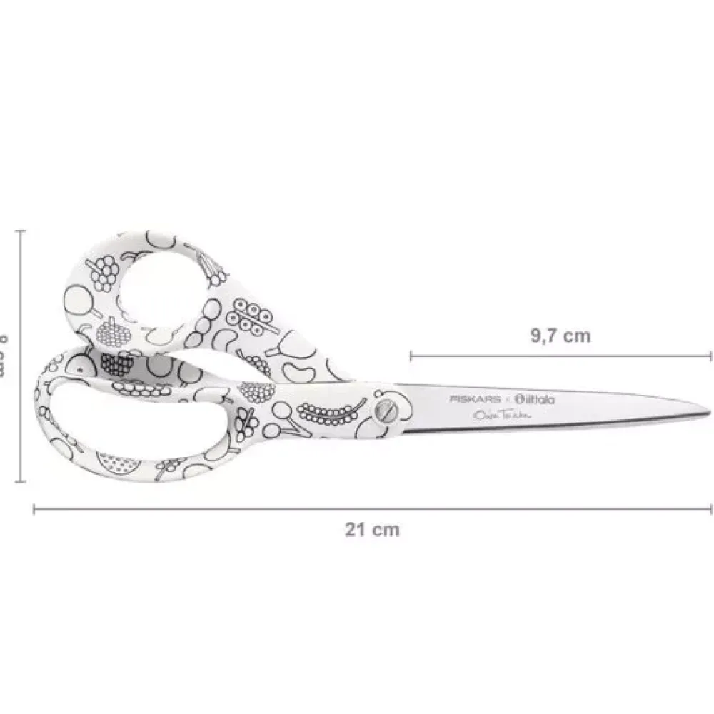 Hot Tijeras Universales X Iittala Frutta Blanco y Negro 21cm Herramientas De Corte