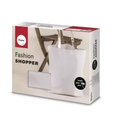 New Tote bag shopper fashion blanco y dorado Organización|Telas, Sedas Y Fieltro