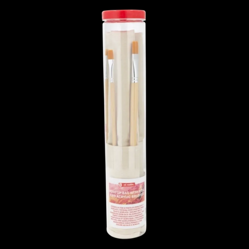 Online Tubo 8 pinceles para óleo y acrílico + esterilla Pinceles Y Brochas